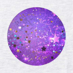 Purple foil background with Stars