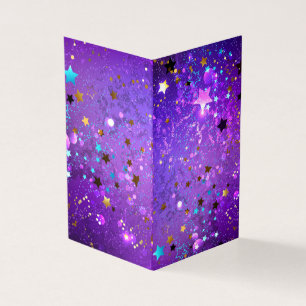 Purple foil background with Stars