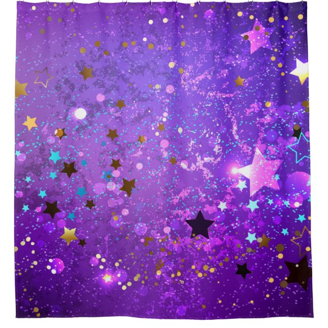 Purple foil background with Stars (Front)