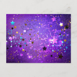 Purple foil background with Stars Advice Card