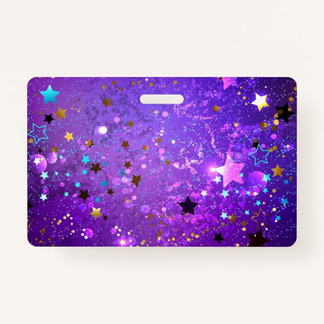 Purple foil background with Stars Badge (Front)