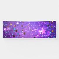 Purple foil background with Stars