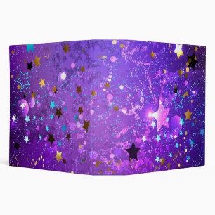 Purple foil background with Stars Binder