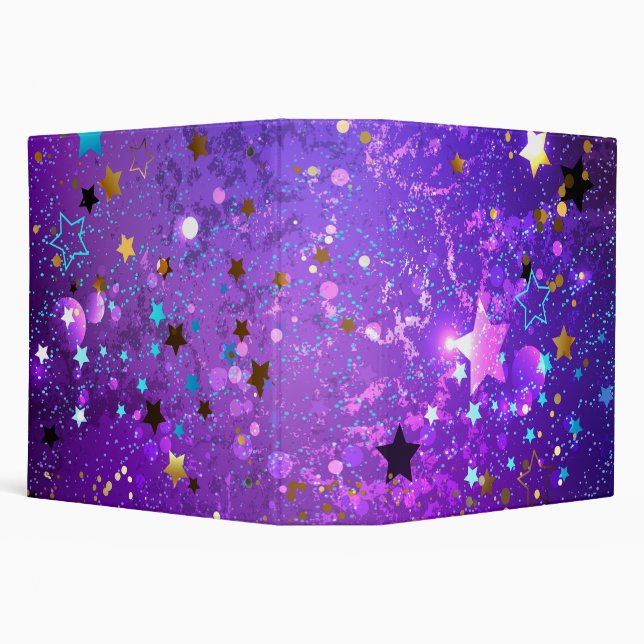 Purple foil background with Stars Binder (Background)