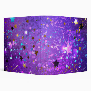 Purple foil background with Stars Binder