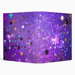 Purple foil background with Stars Binder