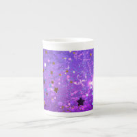 Purple foil background with Stars