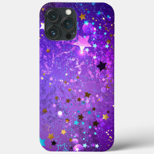 Purple foil background with Stars iPhone 13 Pro Max Case