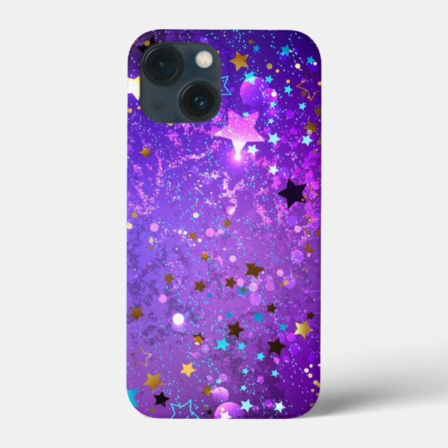 Purple foil background with Stars Case-Mate iPhone Case (Back)