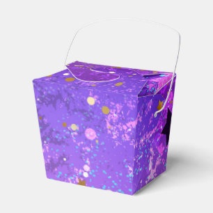 Purple foil background with Stars Favor Box