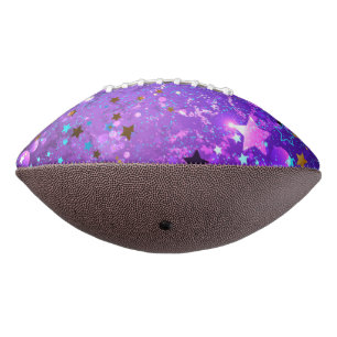 Purple foil background with Stars Football
