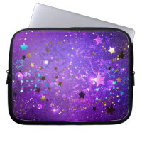 Purple foil background with Stars