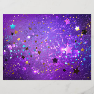 Purple foil background with Stars Menu