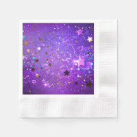 Purple foil background with Stars