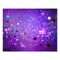 Purple foil background with Stars