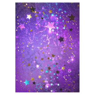 Purple foil background with Stars Tablecloth