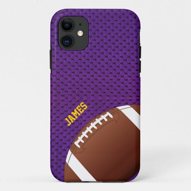 Purple Football Personnalisé iPhone 5 Coque (Dos)