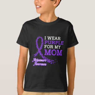 Purple For My Mom Alzheimerheimer's Awareness Band T-Shirt