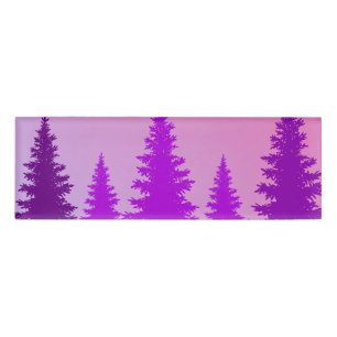 Purple Forest Name Tag