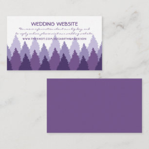 Purple Forest Range Woodland Wedding Website Enclosure Card