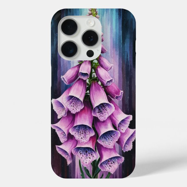 Purple Foxglove Watercolor Case-Mate iPhone Case (Back)