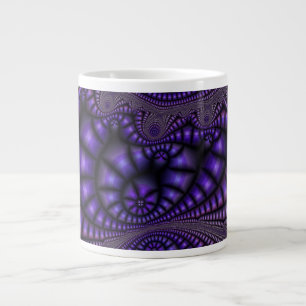 Purple fractal art mug