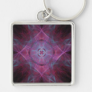 Purple Fractal Dream Keychain