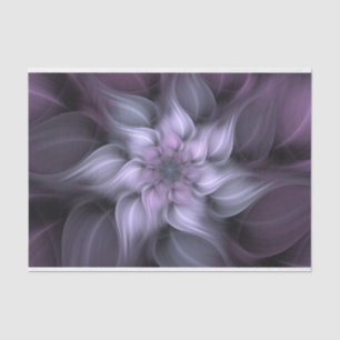 Purple Fractal Flower Tissue Paper
