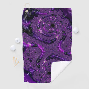 Purple Fractal Golf Towel