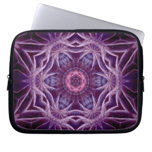 Purple Fractal Hexagon Star  Art Notebook Laptop Sleeve