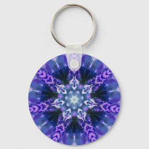 Purple Fractal Keychain
