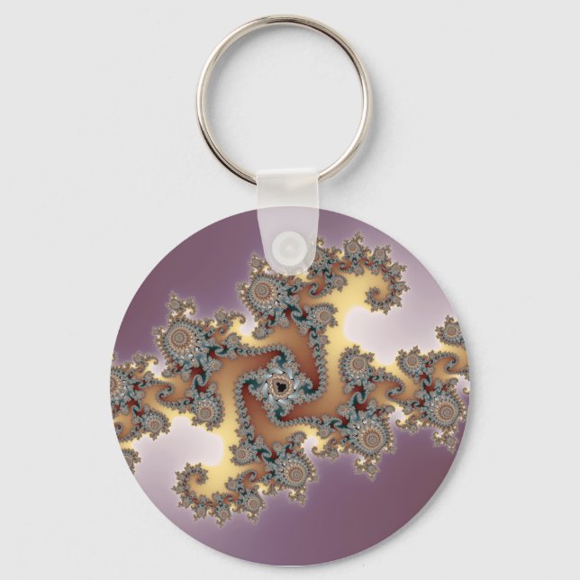Purple - Fractal Keychain (Front)