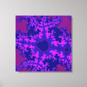 Purple Fractal Splash Canvas Print