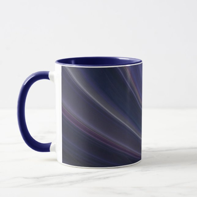 Purple Fractal Swirl Ceramic Mug (Left)