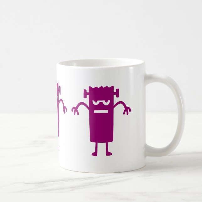 Purple Frankenstein Halloween Clip Art Café Mug (Droite)