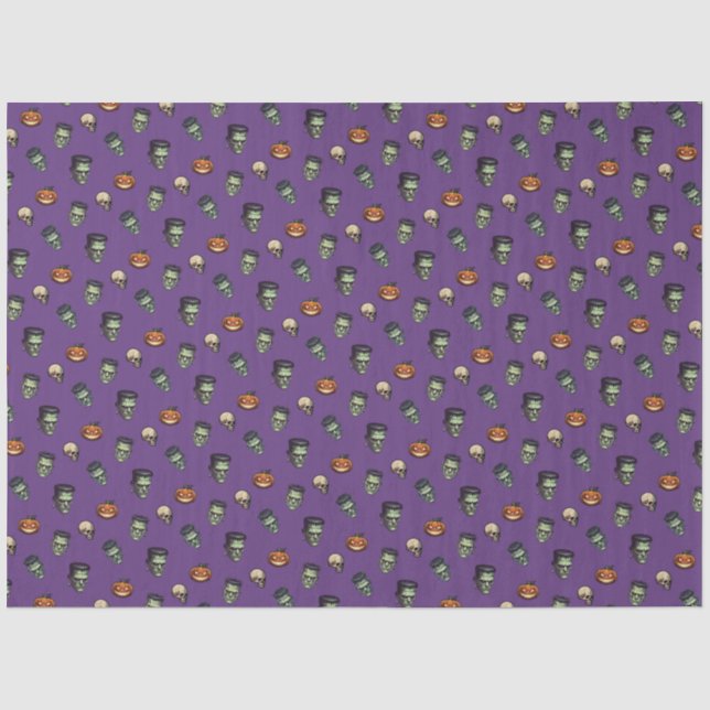 💜 Purple Frankenstein Tissue Paper 💀🎃 (Front)