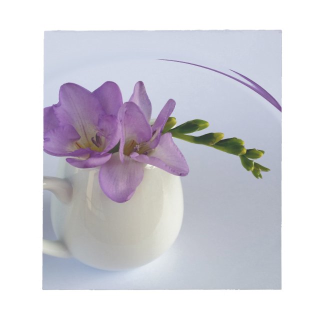 purple freesia buds notepad (Front)