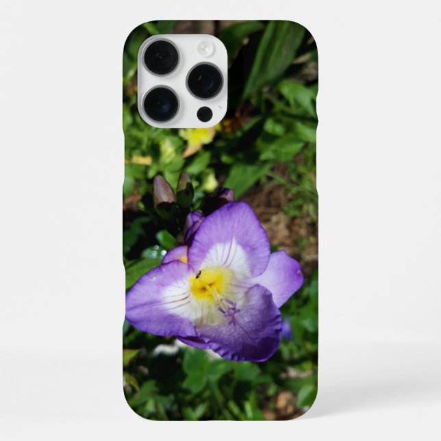 Purple Freesia Flowers iPhone Case (Back)
