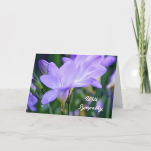 Purple Freesia Flowers Jardin Carte de Sympathie