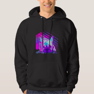 Purple French Bulldog In Space Hoodie