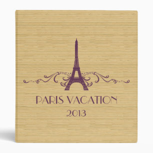 Purple French Flourish (1 inch) Binder