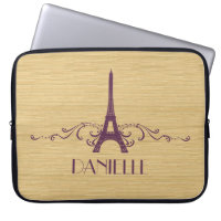 Purple French Flourish Laptop Sleeve
