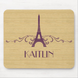 Purple French Flourish Mousepad