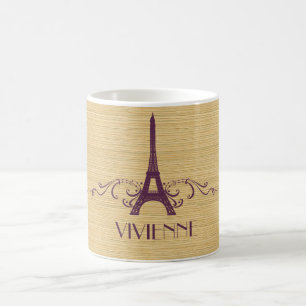 Purple French Flourish Mug
