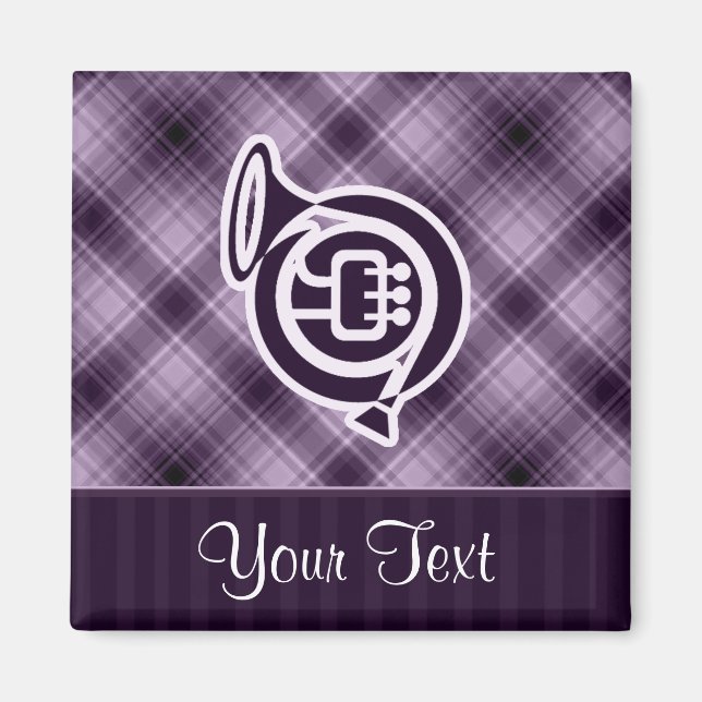 Purple French Horn Magnet (Front)
