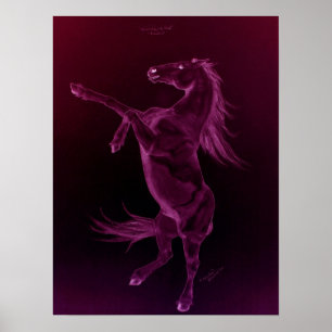 Purple Friesian Rearing Poster