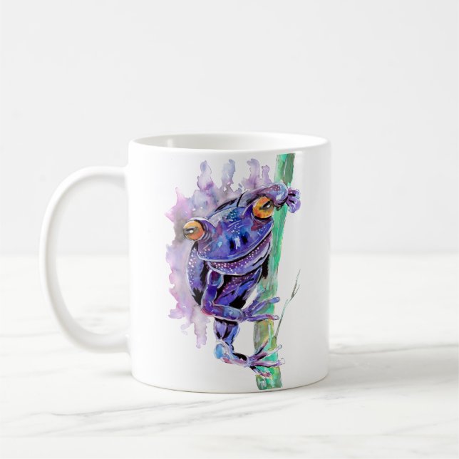 Purple Frog Coffee Mug (Left)