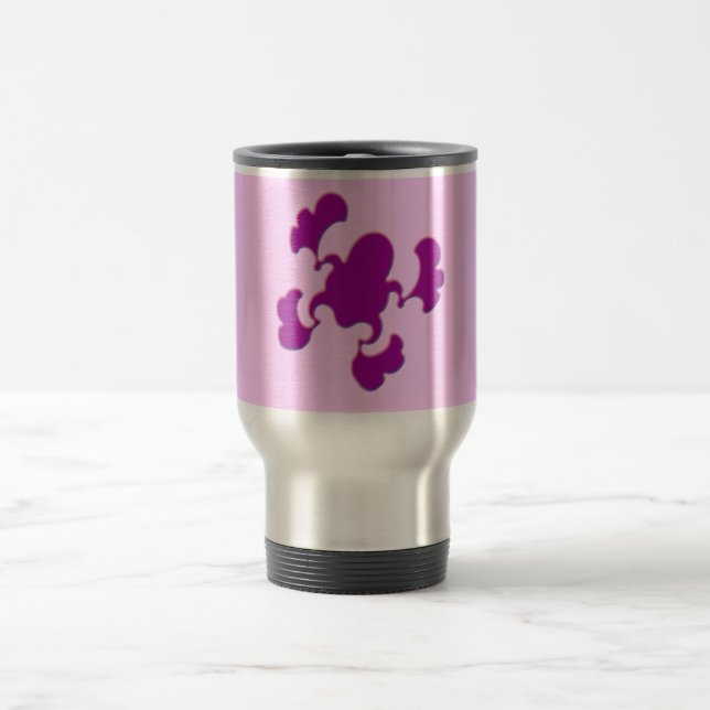 Purple Froggy Design Travel Mug (Center)