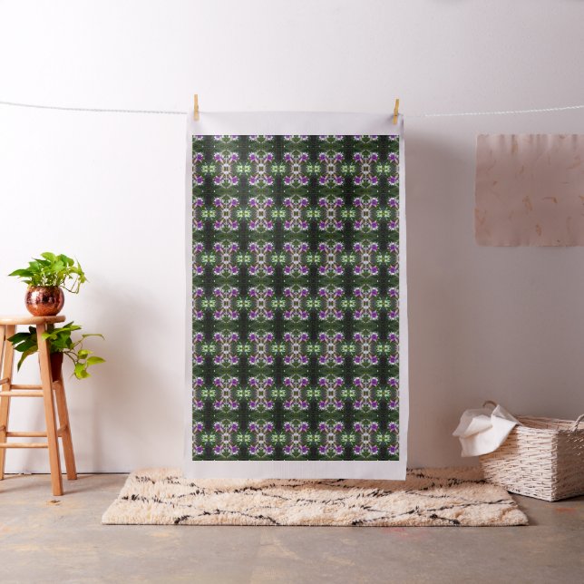Purple Fuchsia Flowers Fabric (In Situ)