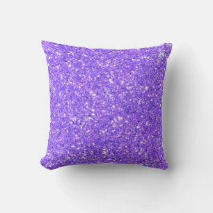 Purple fun sparkling glitter pattern   throw pillow